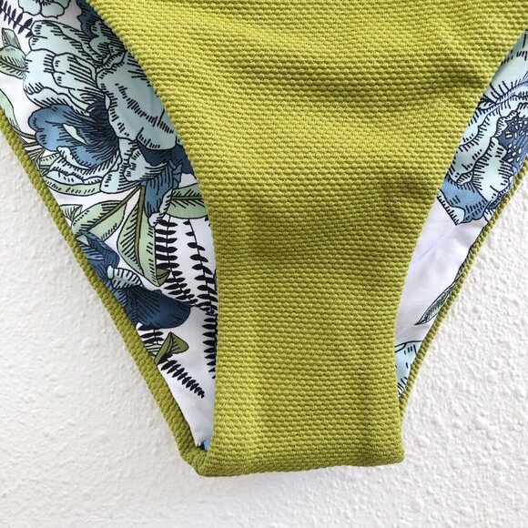 NWOT MAAJI High Rise Olive Green Reversible Bikini Bottom Large Size - Picture 8 of 13